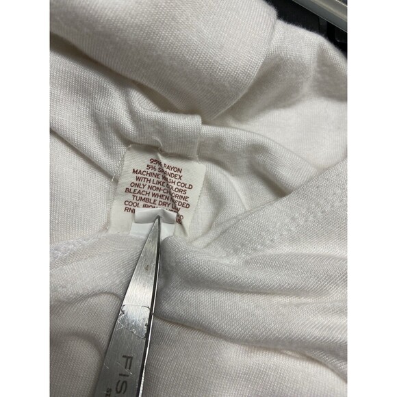 Merona Beach Coverup Womens Size Medium White Rayon Short Sleeved Knee Length - Picture 2 of 7